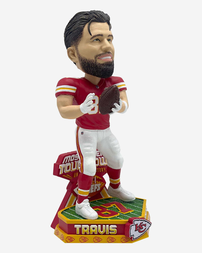 Travis Kelce Kansas City Chiefs Career Franchise Touchdown Catch Record Bobblehead FOCO - FOCO.com