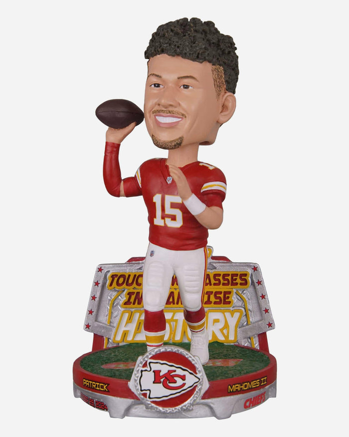 Patrick Mahomes Kansas City Chiefs Career Franchise Touchdown Pass Record Bobblehead FOCO - FOCO.com