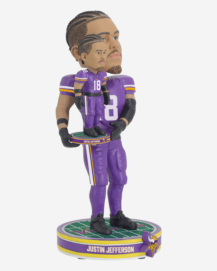 Justin Jefferson Minnesota Vikings Bobble Dubblz Bobblehead FOCO - FOCO.com