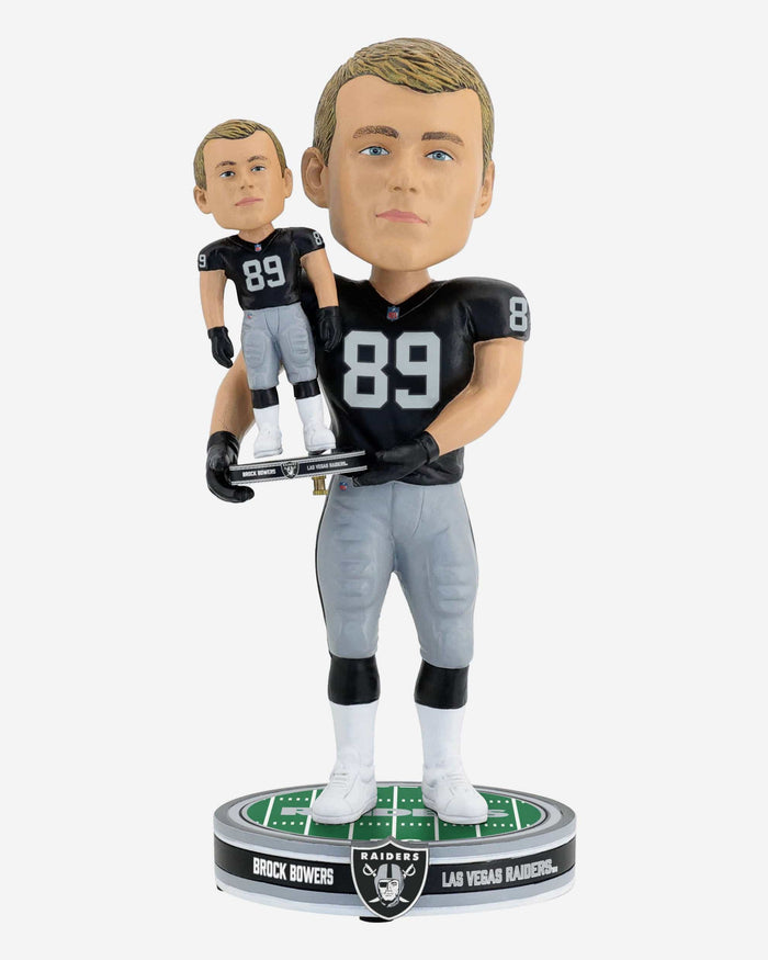 Brock Bowers Las Vegas Raiders Bobble Dubblz Bobblehead FOCO - FOCO.com