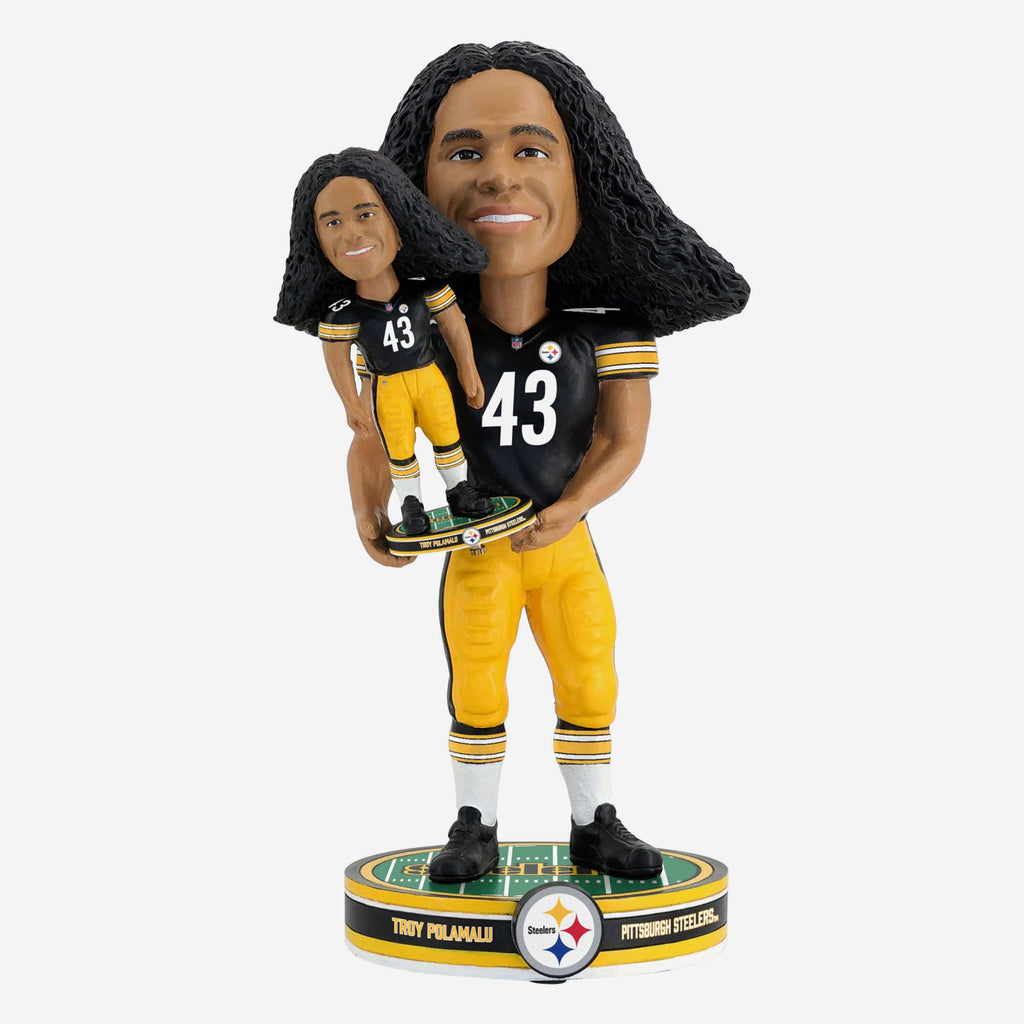 Troy Polamalu Pittsburgh Steelers Bobble Dubblz Bobblehead FOCO - FOCO.com