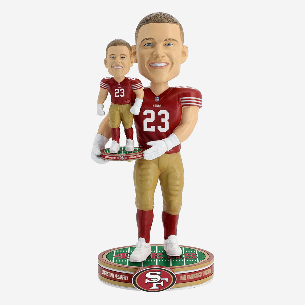 Christian McCaffrey San Francisco 49ers Bobble Dubblz Bobblehead FOCO - FOCO.com