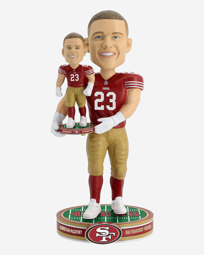 Christian McCaffrey San Francisco 49ers Bobble Dubblz Bobblehead FOCO - FOCO.com