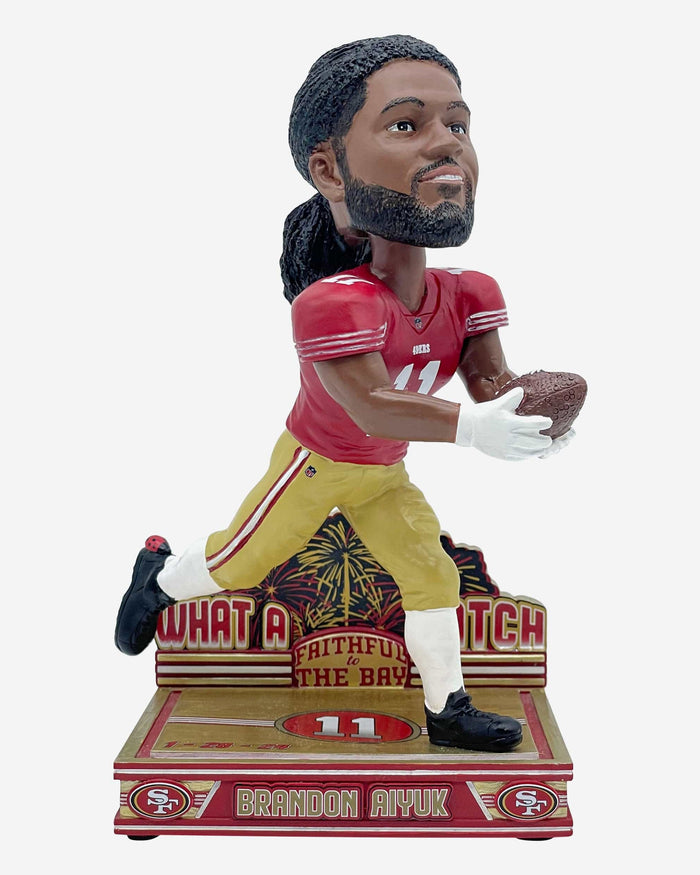 Brandon Aiyuk San Francisco 49ers NFL Championship Pivotal Catch Bobblehead FOCO - FOCO.com