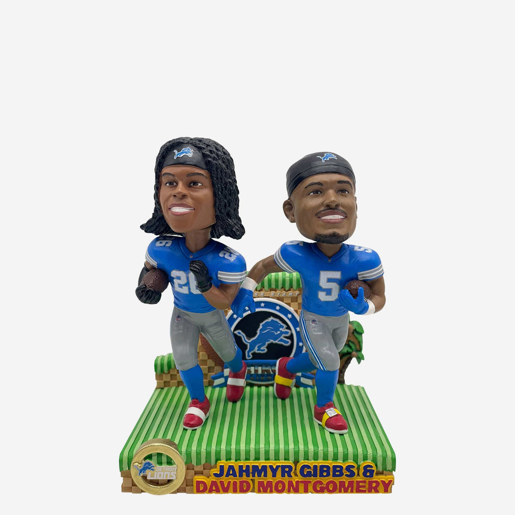 Jahmyr Gibbs & David Montgomery Detroit Lions Nickname Dual Bobblehead FOCO - FOCO.com