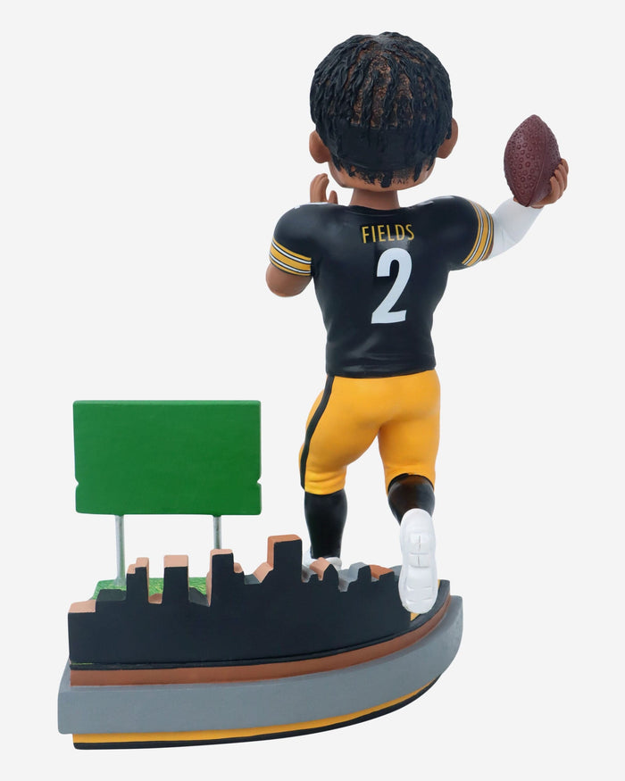 Justin Fields Pittsburgh Steelers Next Stop Bobblehead FOCO - FOCO.com