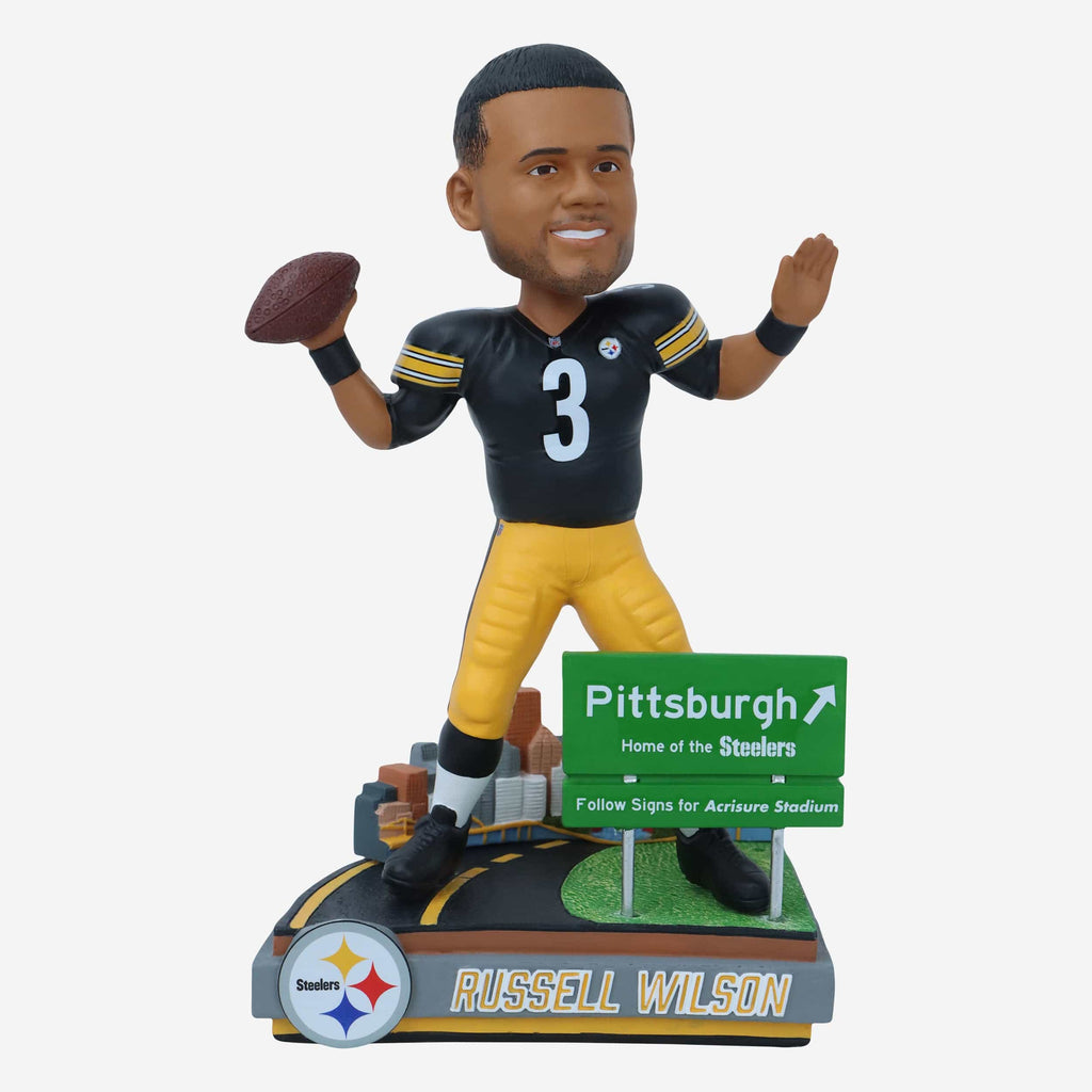 Russel Wilson Pittsburgh Steelers Next Stop Bobblehead FOCO - FOCO.com