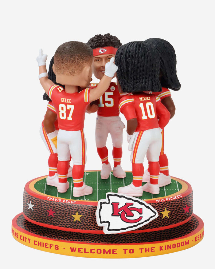 Kansas City Chiefs Huddle Spinner Mini Bobblehead Scene FOCO - FOCO.com