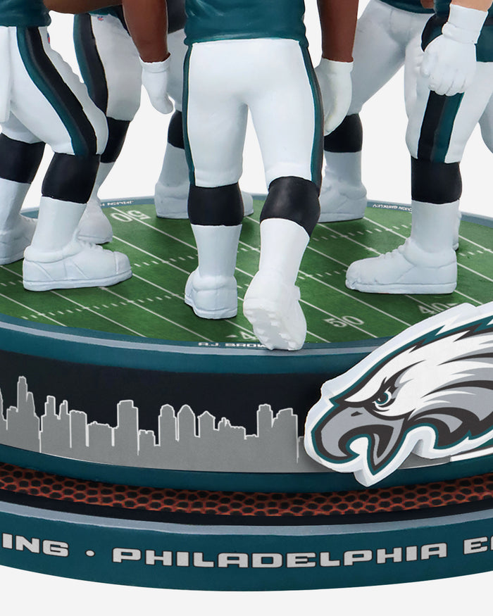 Philadelphia Eagles Huddle Spinner Mini Bobblehead Scene FOCO - FOCO.com