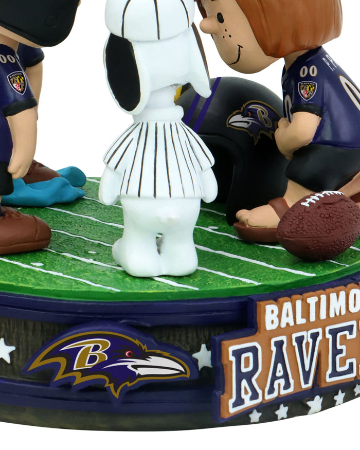 Baltimore Ravens Peanuts Huddle Mini Bobblehead Scene FOCO - FOCO.com