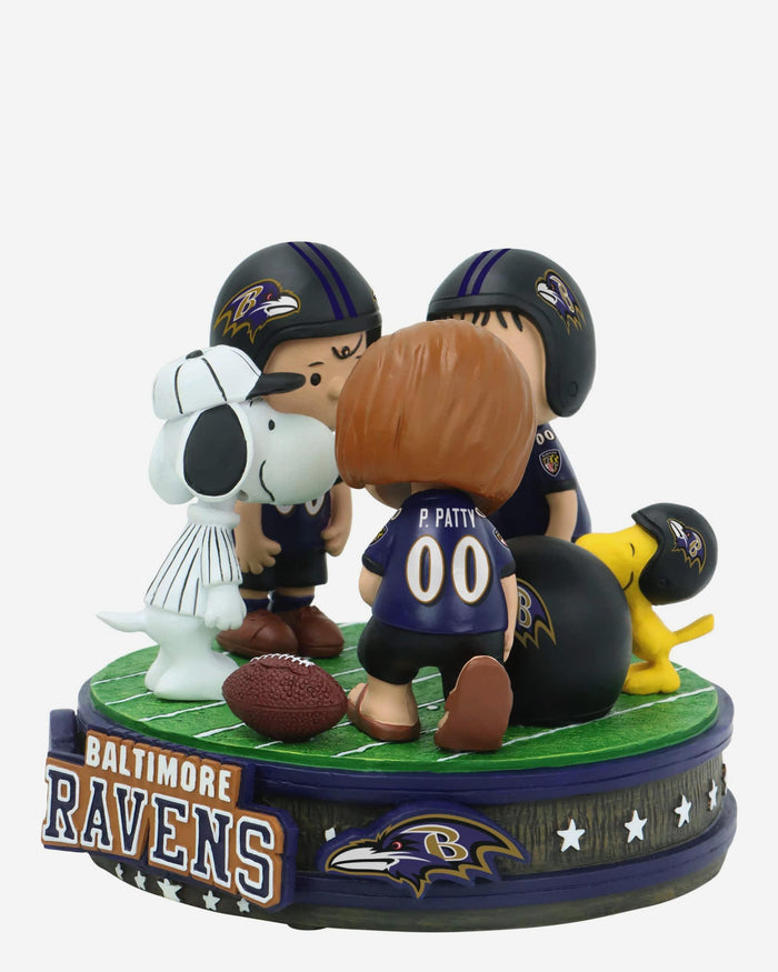 Baltimore Ravens Peanuts Huddle Mini Bobblehead Scene FOCO - FOCO.com
