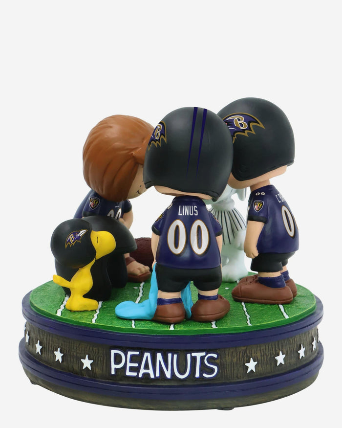 Baltimore Ravens Peanuts Huddle Mini Bobblehead Scene FOCO - FOCO.com