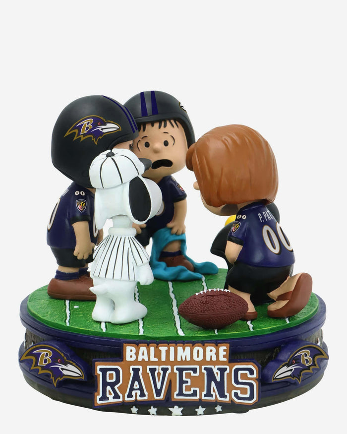 Baltimore Ravens Peanuts Huddle Mini Bobblehead Scene FOCO - FOCO.com