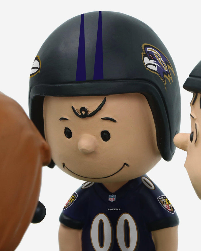 Baltimore Ravens Peanuts Huddle Mini Bobblehead Scene FOCO - FOCO.com