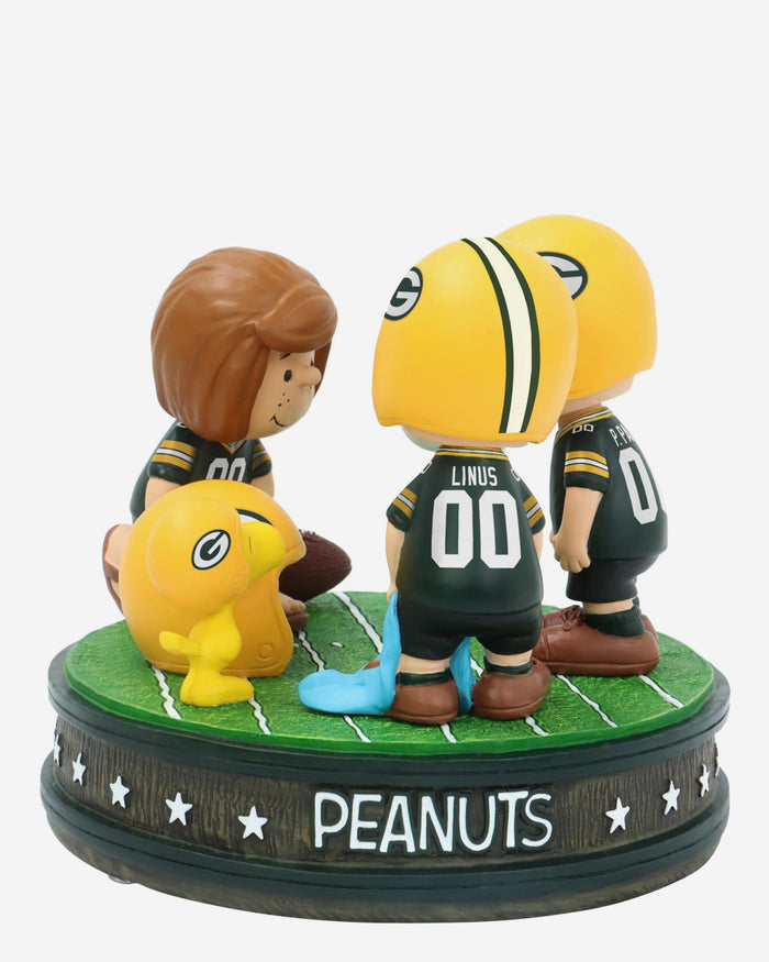 Green Bay Packers Peanuts Huddle Mini Bobblehead Scene FOCO - FOCO.com