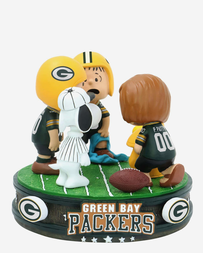 Green Bay Packers Peanuts Huddle Mini Bobblehead Scene FOCO - FOCO.com