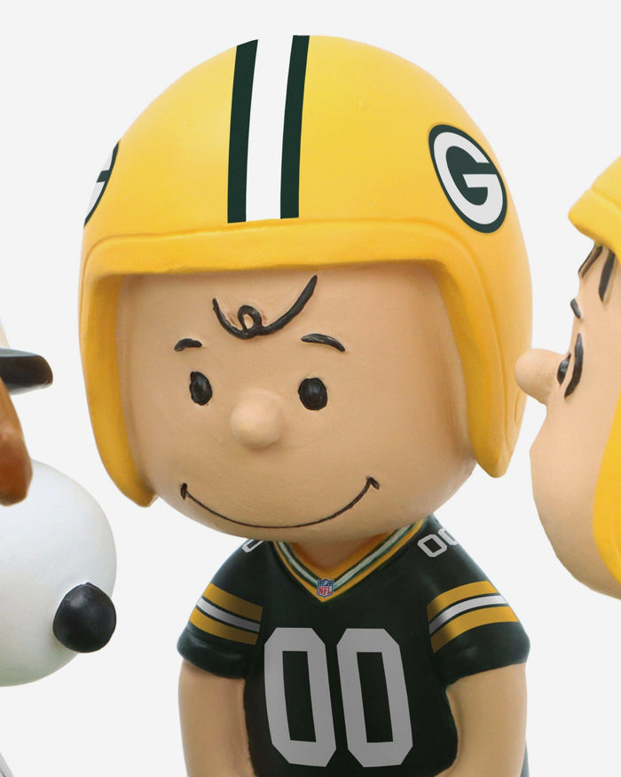 Green Bay Packers Peanuts Huddle Mini Bobblehead Scene FOCO - FOCO.com