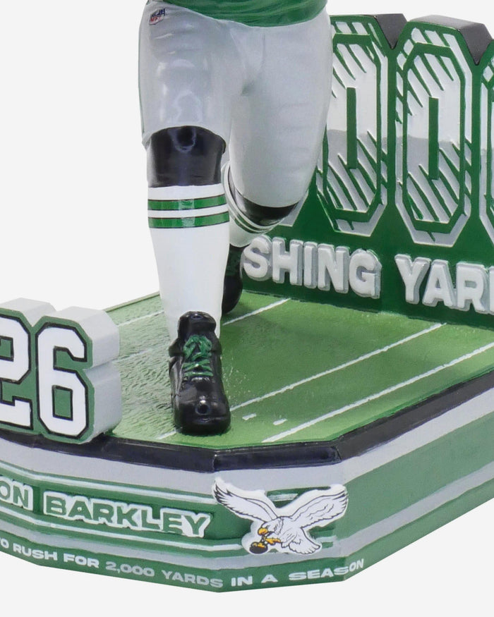 Saquon Barkley Philadelphia Eagles Single Season 2000 Rushing Yards Bobblehead FOCO - FOCO.com