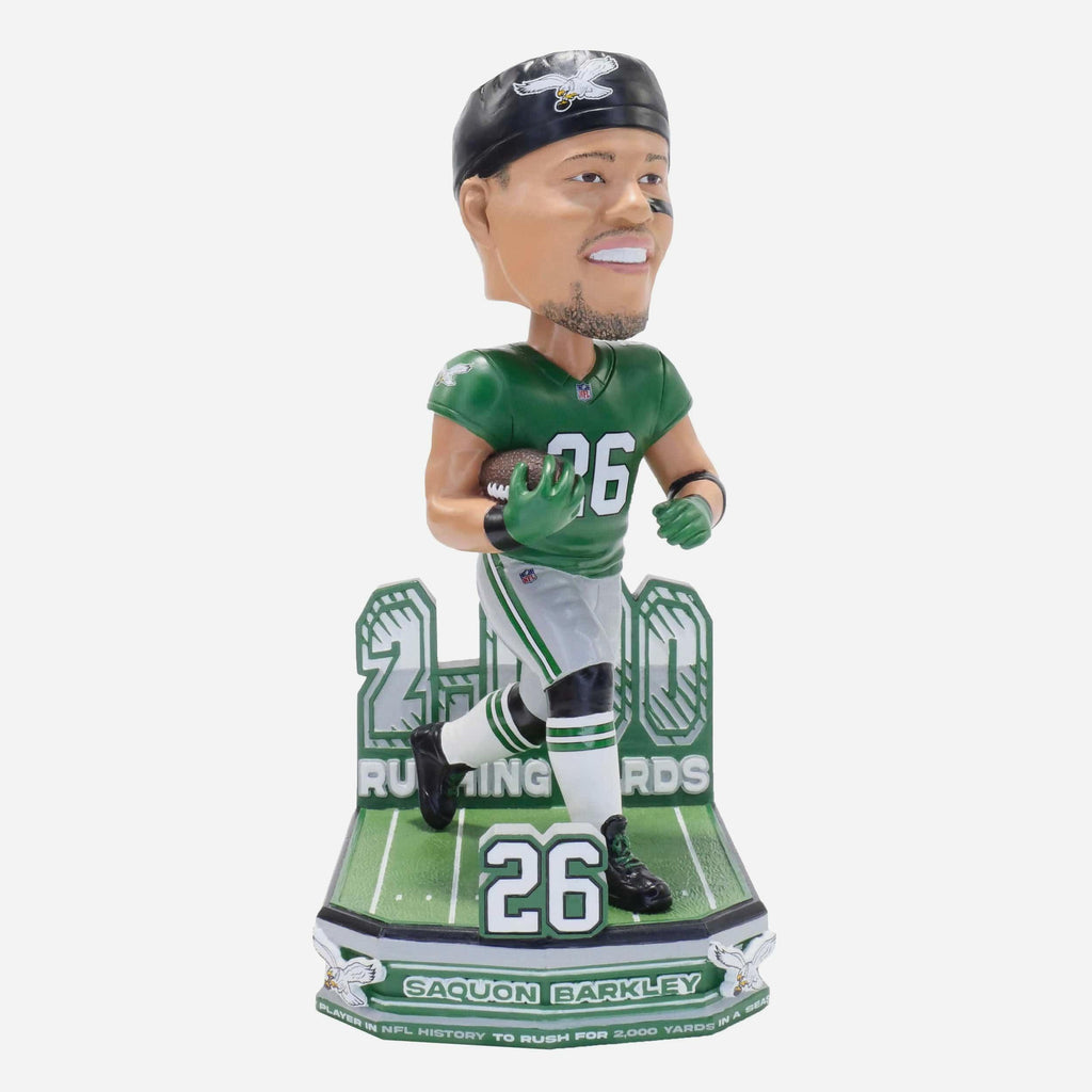 Saquon Barkley Philadelphia Eagles Single Season 2000 Rushing Yards Bobblehead FOCO - FOCO.com