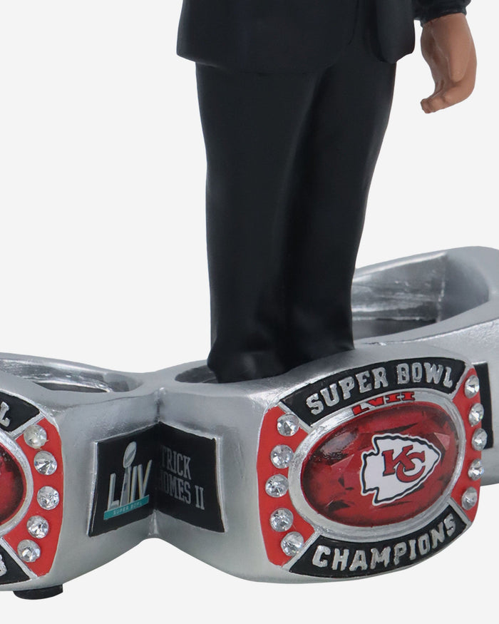 Patrick Mahomes Kansas City Chiefs Ring Ceremony Triple Ring Base Bobblehead FOCO - FOCO.com