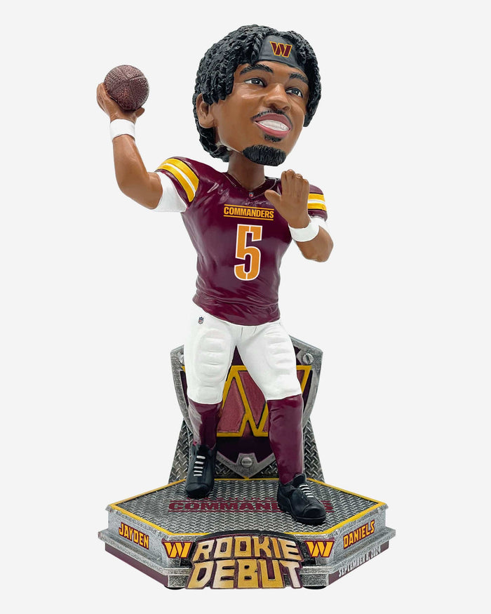 Jayden Daniels Washington Commanders Debut Bobblehead FOCO - FOCO.com