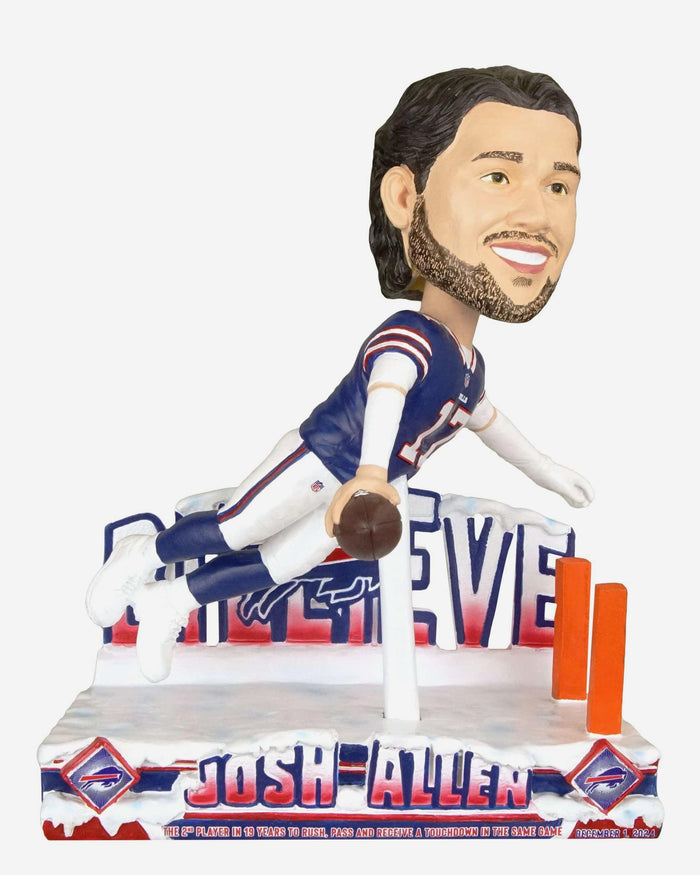 Josh Allen Buffalo Bills Rushing & Receiving & Throwing Touchdown Milestone Bobblehead FOCO - FOCO.com