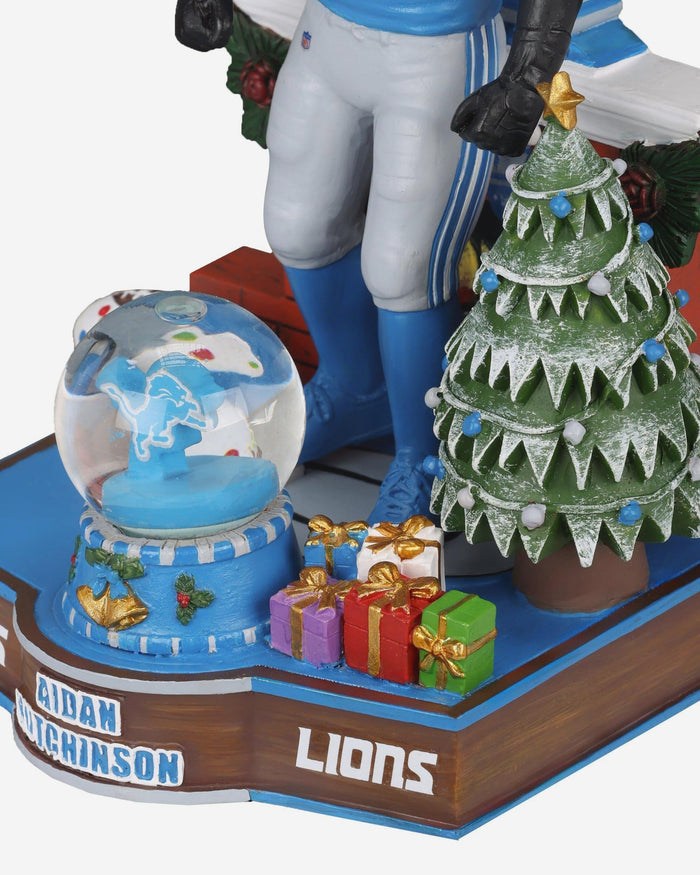 Aidan Hutchinson Detroit Lions Snow Globe Bobblehead FOCO - FOCO.com