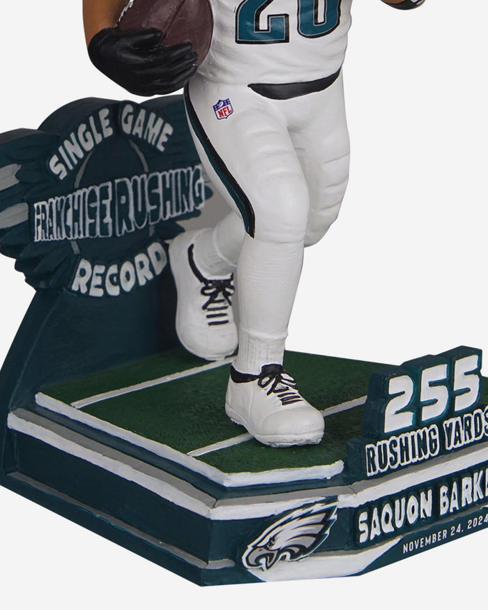 Saquon Barkley Philadelphia Eagles Single Game Franchise and Career High Rushing Record Bobblehead FOCO - FOCO.com