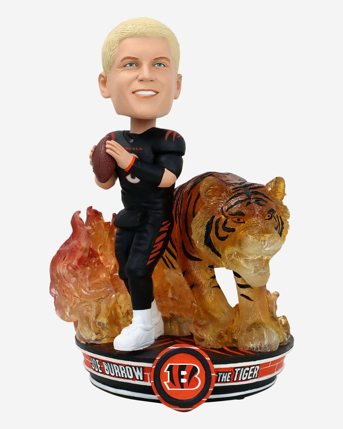 Joe Burrow Cincinnati Bengals Tiger Spirit Animal Bobblehead FOCO - FOCO.com