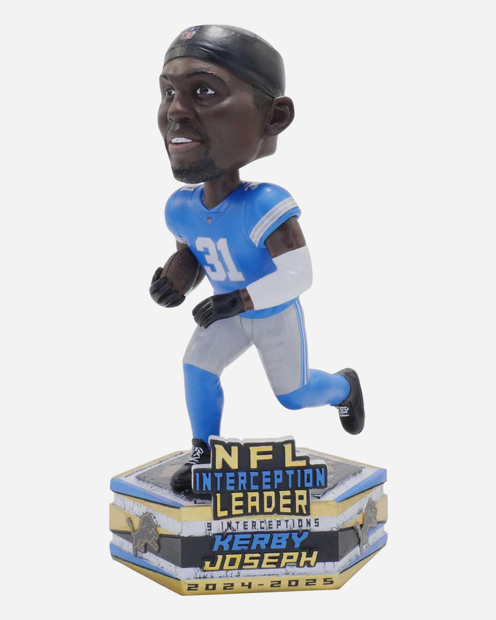 Kerby Joseph Detroit Lions 2024 NFL Interception Leader Bobblehead FOCO - FOCO.com