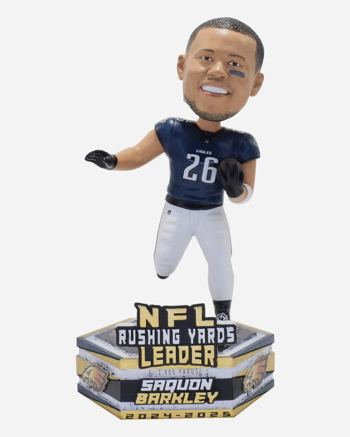 Saquon Barkley Philadelphia Eagles 2024 NFL Rushing Yards Leader Bobblehead FOCO - FOCO.com