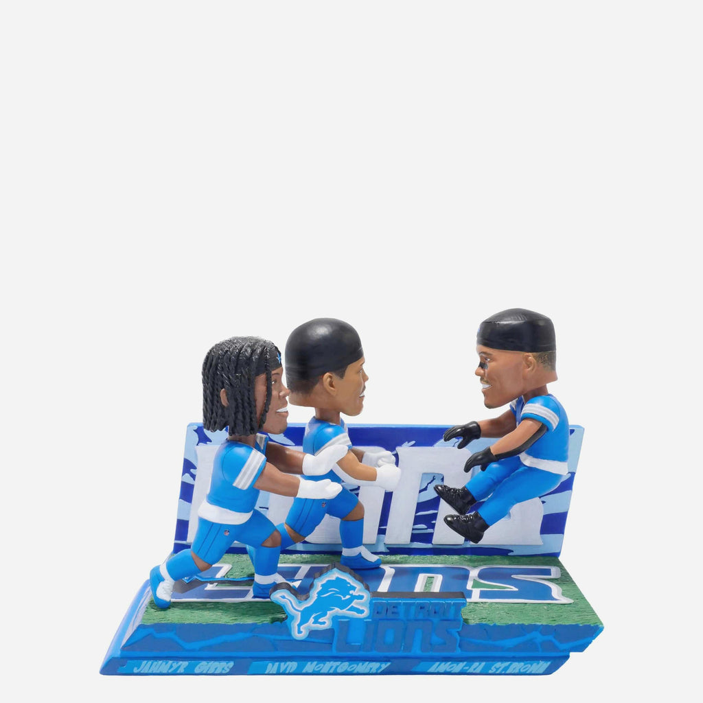 Detroit Lions Touchdown Celebration Mini Bobblehead Scene FOCO - FOCO.com