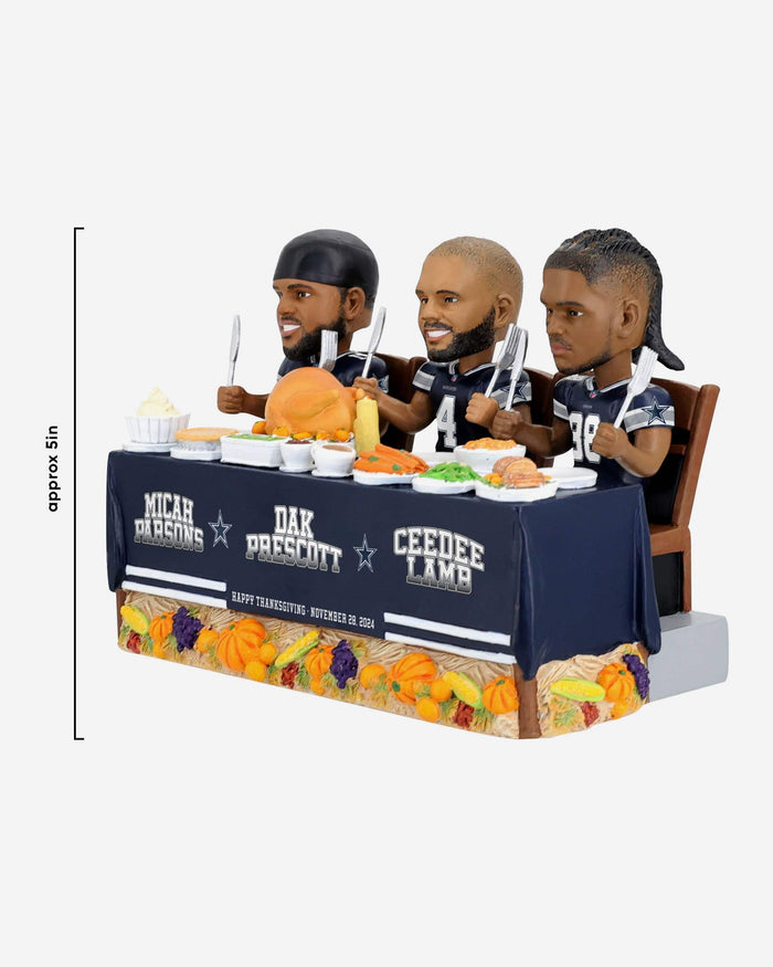 Dallas Cowboys Thanksgiving Feast Mini Bobblehead Scene FOCO - FOCO.com