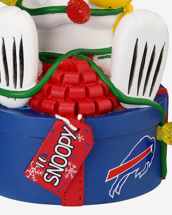 Buffalo Bills Snoopy & Woodstock Peanuts Christmas Light Up Bobblehead FOCO - FOCO.com