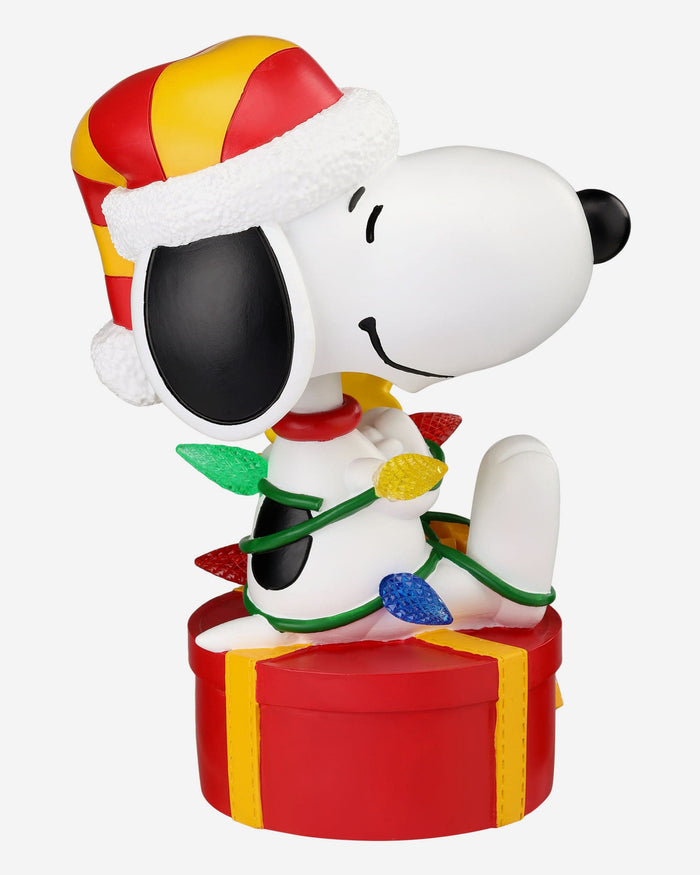 Kansas City Chiefs Snoopy & Woodstock Peanuts Christmas Light Up Bobblehead FOCO - FOCO.com