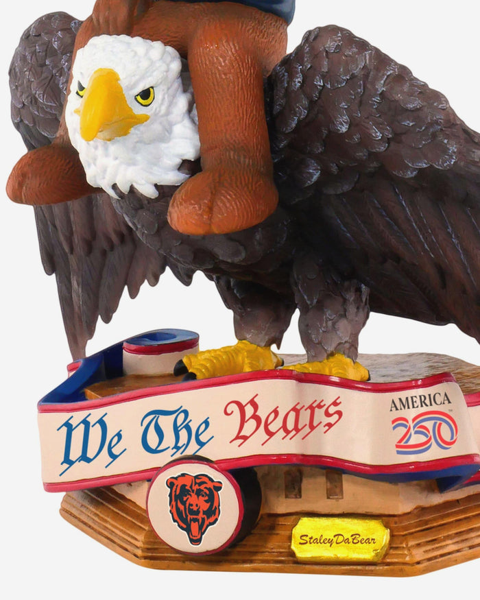 Staley Da Bear Chicago Bears America's 250th Anniversary Bald Eagle Mascot Bobblehead FOCO - FOCO.com
