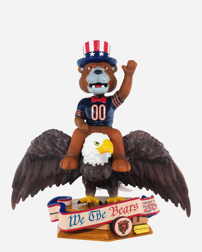 Staley Da Bear Chicago Bears America's 250th Anniversary Bald Eagle Mascot Bobblehead FOCO - FOCO.com