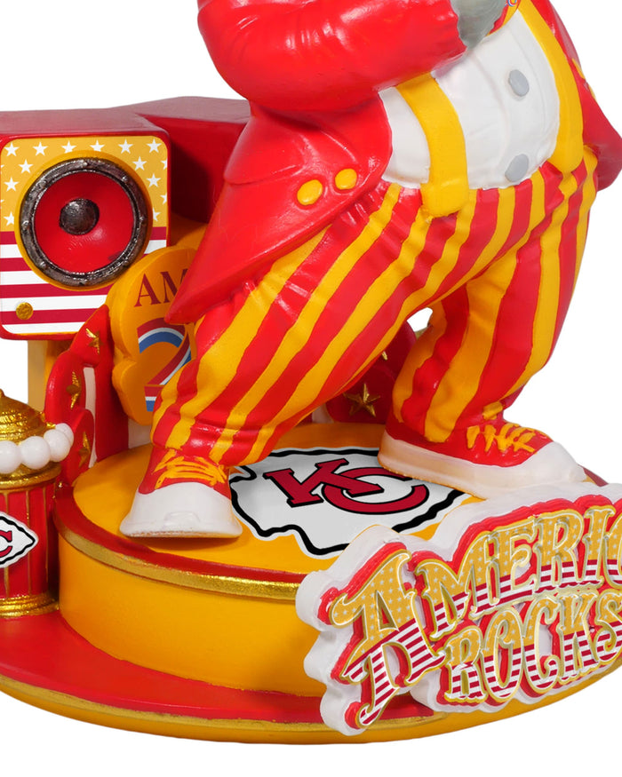 KC Wolf Kansas City Chiefs America's 250th Anniversary Star Spangled Banner Sound Chip Mascot Bobblehead