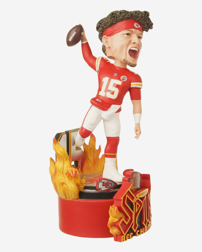 Patrick Mahomes Kansas City Chiefs AFC Championship Spike Celebration Bobblehead FOCO - FOCO.com