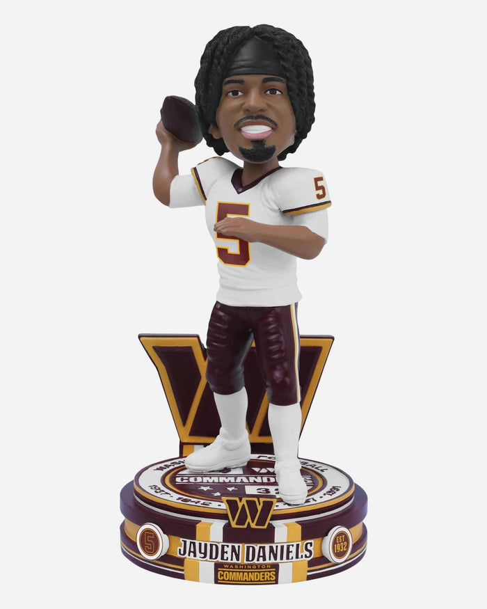 Jayden Daniels Washington Commanders Alternate Uniform Bobblehead FOCO - FOCO.com