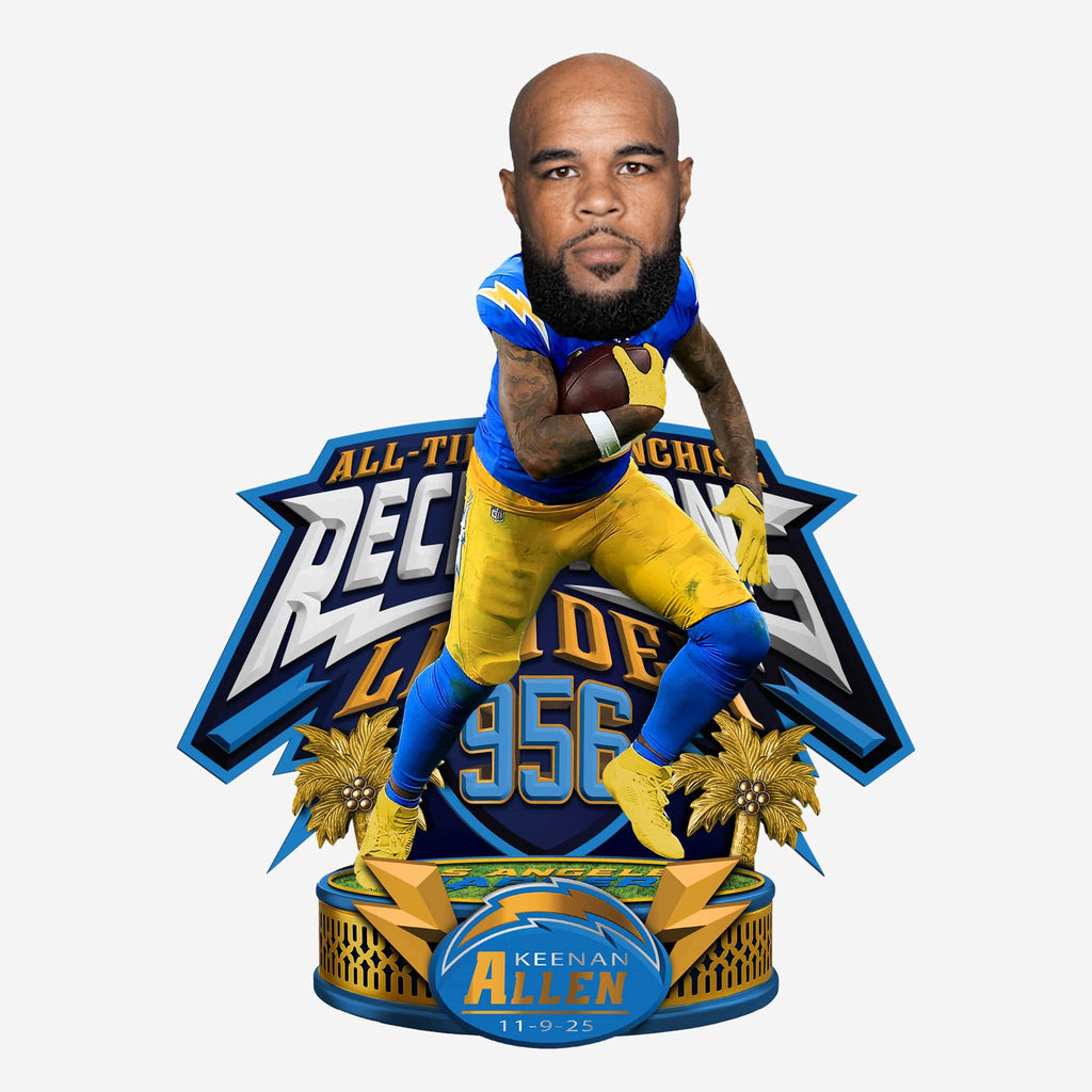 Keenan Allen Los Angeles Chargers All Time Receptions Franchise Leader Bobblehead FOCO - FOCO.com
