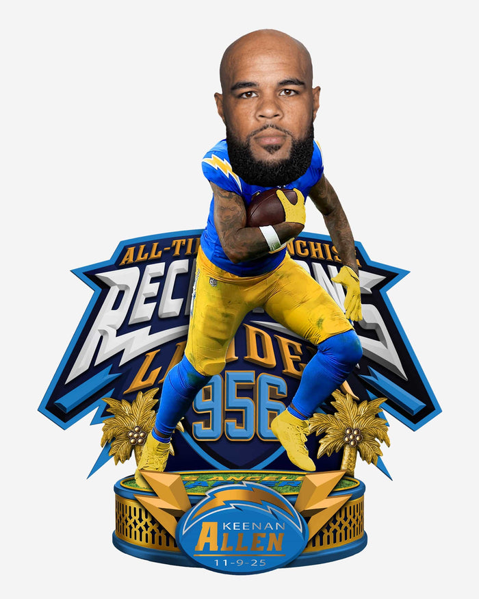 Keenan Allen Los Angeles Chargers All Time Receptions Franchise Leader Bobblehead FOCO - FOCO.com