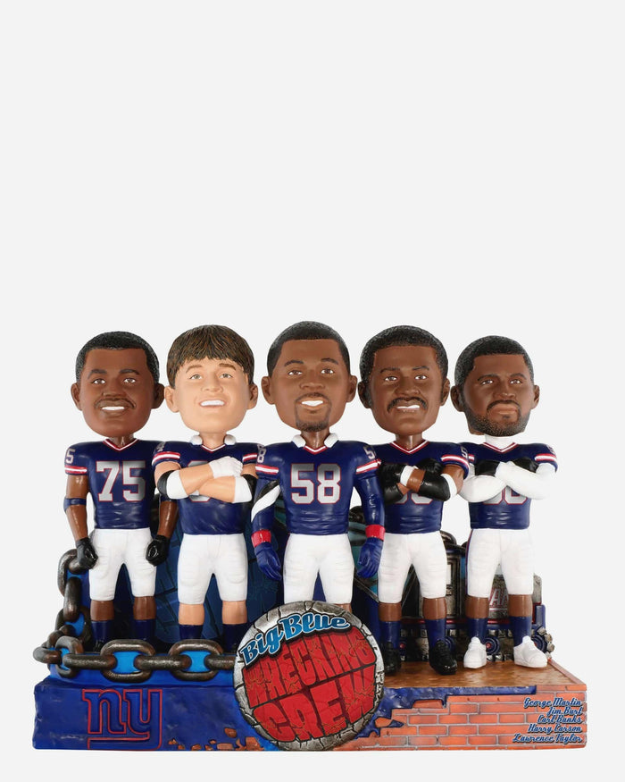 New York Giants Big Blue Wrecking Crew Defense Mini Bobblehead Scene FOCO - FOCO.com