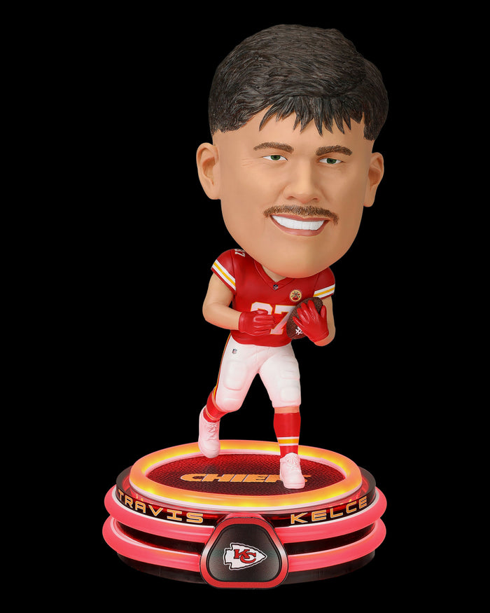 Travis Kelce Kansas City Chiefs LED Neon Bighead Bobblehead FOCO - FOCO.com