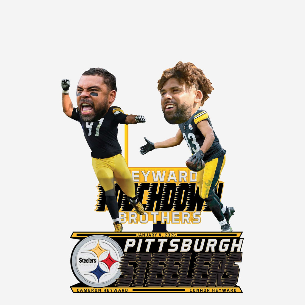 Cam Heyward & Connor Heyward Pittsburgh Steelers Touchdown Brothers Dual Bobblehead