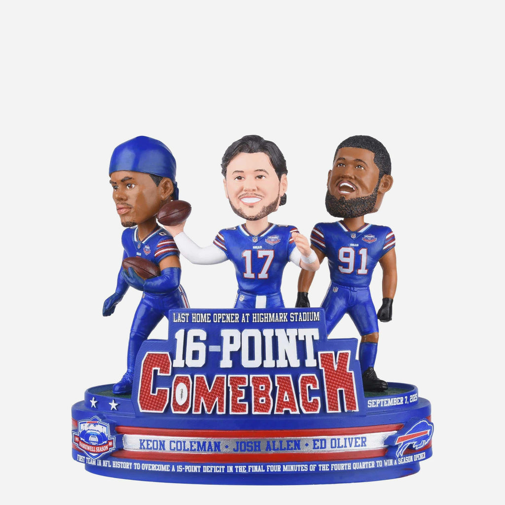 Buffalo Bills 2025 Highmark Stadium Farewell Season Comeback Mini Bobblehead Scene FOCO - FOCO.com