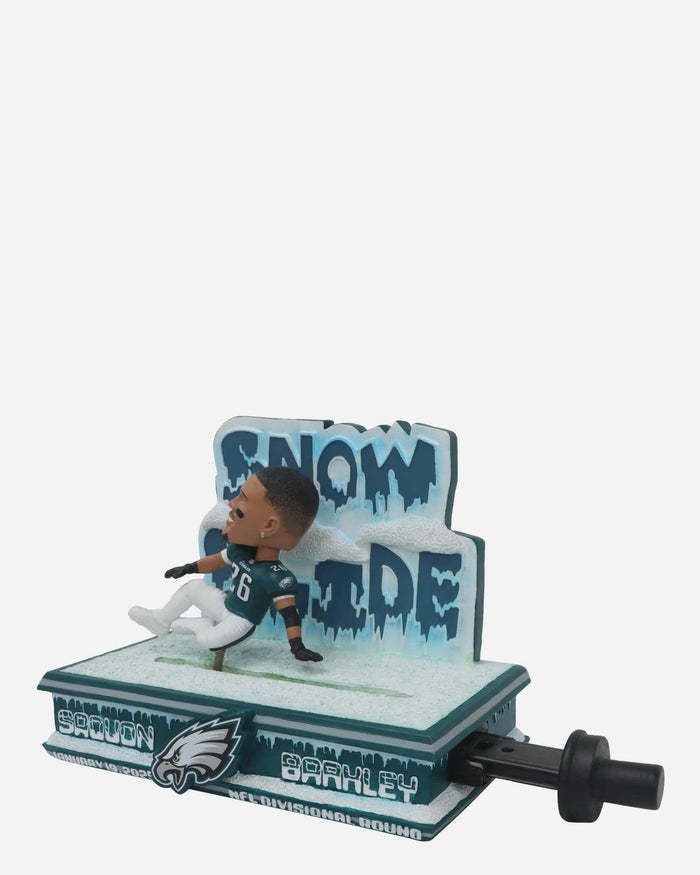 Saquon Barkley Philadelphia Eagles Divisional Round Snow Slide Gamebreaker Bobblehead FOCO - FOCO.com