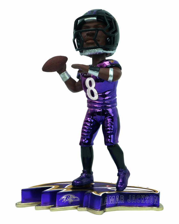 Lamar Jackson Baltimore Ravens Electroplated Edition Bobblehead