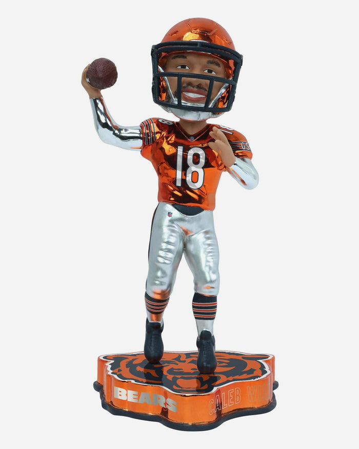 Caleb Williams Chicago Bears Electroplated Edition Bobblehead FOCO - FOCO.com