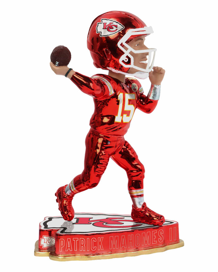 Patrick Mahomes Kansas City Chiefs Electroplated Edition Bobblehead FOCO - FOCO.com